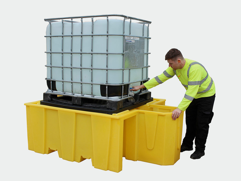 Single IBC Spill Pallet & Dispenser c/w Grid