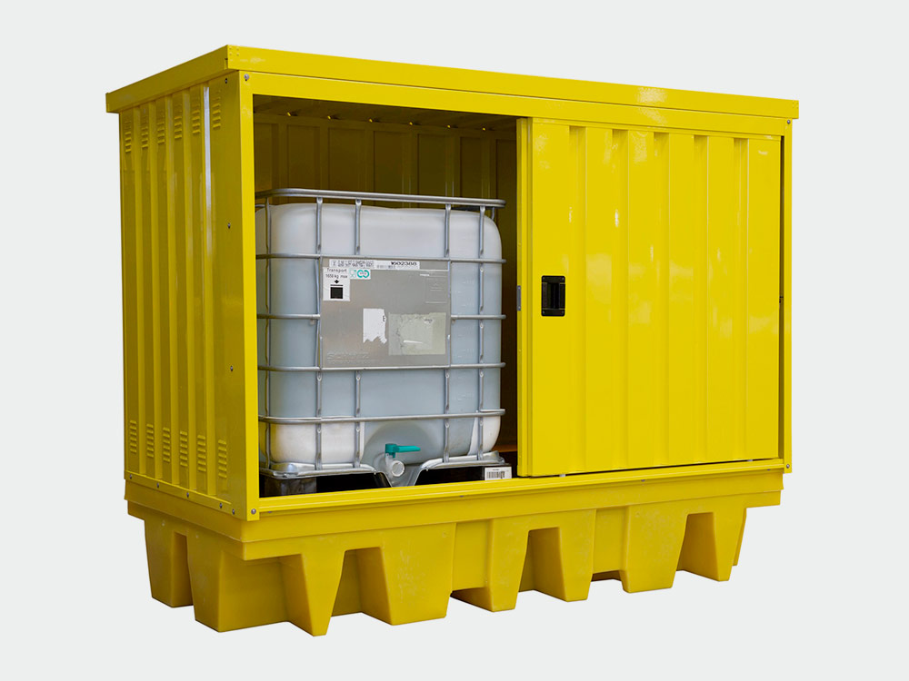 Steel Covered Double IBC Spill Pallet